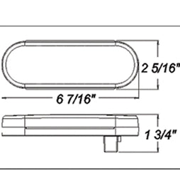 Optronics 6in Oval Clear LED 10 Diode Back Up Light BUL-72CB