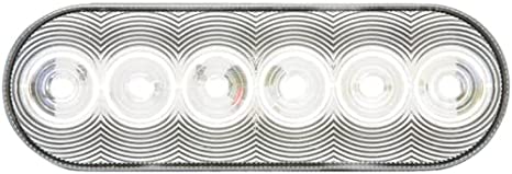 Optronics 6" Oval LED Clear Lens Back Up Light Flush Mount BUL12CB