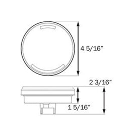 Optronics 4" Round Glolight Stop/Turn/Tail STL-101RB